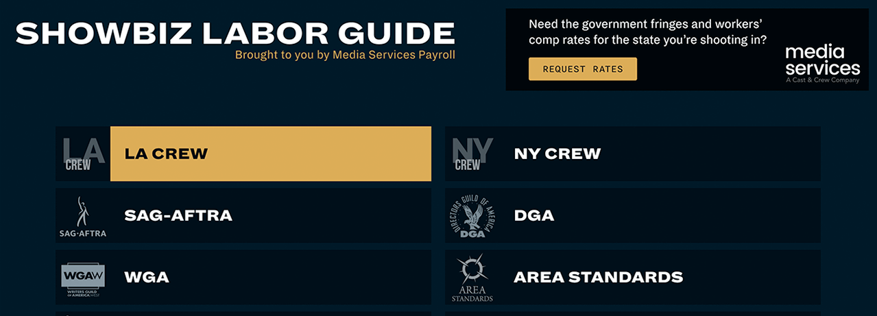 Labor Guide Login How To Use This Guide - Showbiz Labor Guide